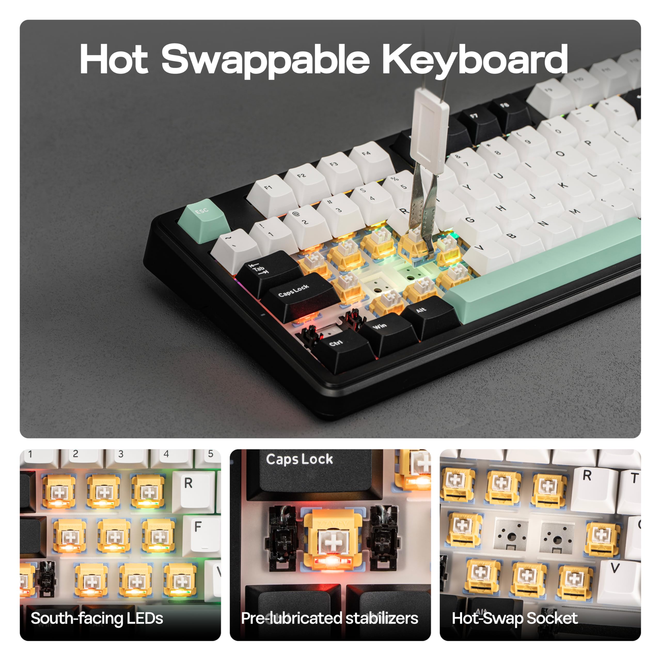 Amazon.com: MechLands AJAZZ AK870 V2 TKL Gasket Mechanical