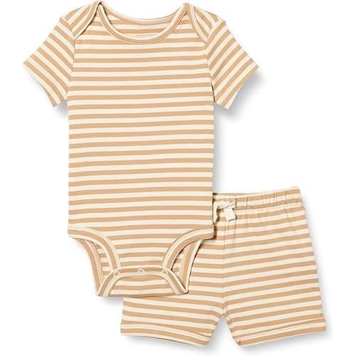 Amazon Essentials unisex-baby Bodysuit and Short Set