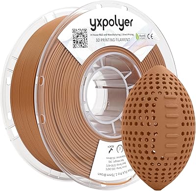 21 – YXPOLYER Flexible PLA Food-Grade Soft PLA 3D Printer Filament 1.75mm 1KG for Printing Dog Chew Toys and Highly Elastic Bouncy Airless Basket…