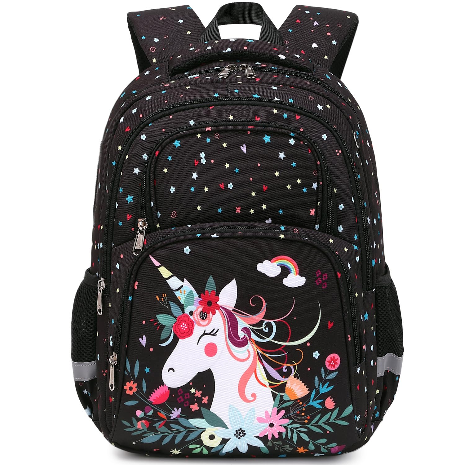 abshoo Cute Unicorn School Backpack For Girls Elementary Kindergarten Kids School Bag (Unicorn Black)