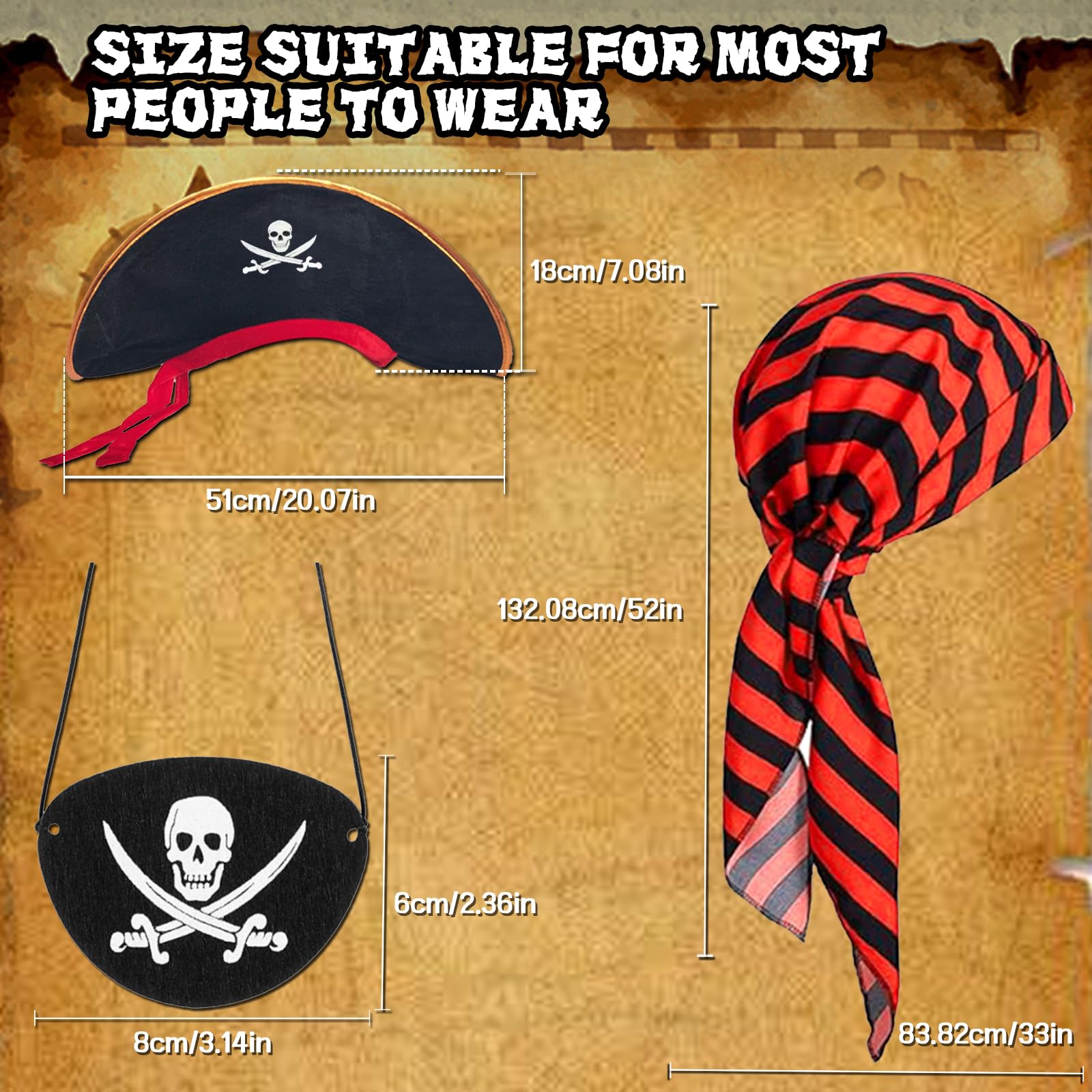 Mprocen Costume da pirata da uomo per adulti, set di pantaloni da pirata, accessori per capelli, costume medievale rinascimentale a tema cosplay