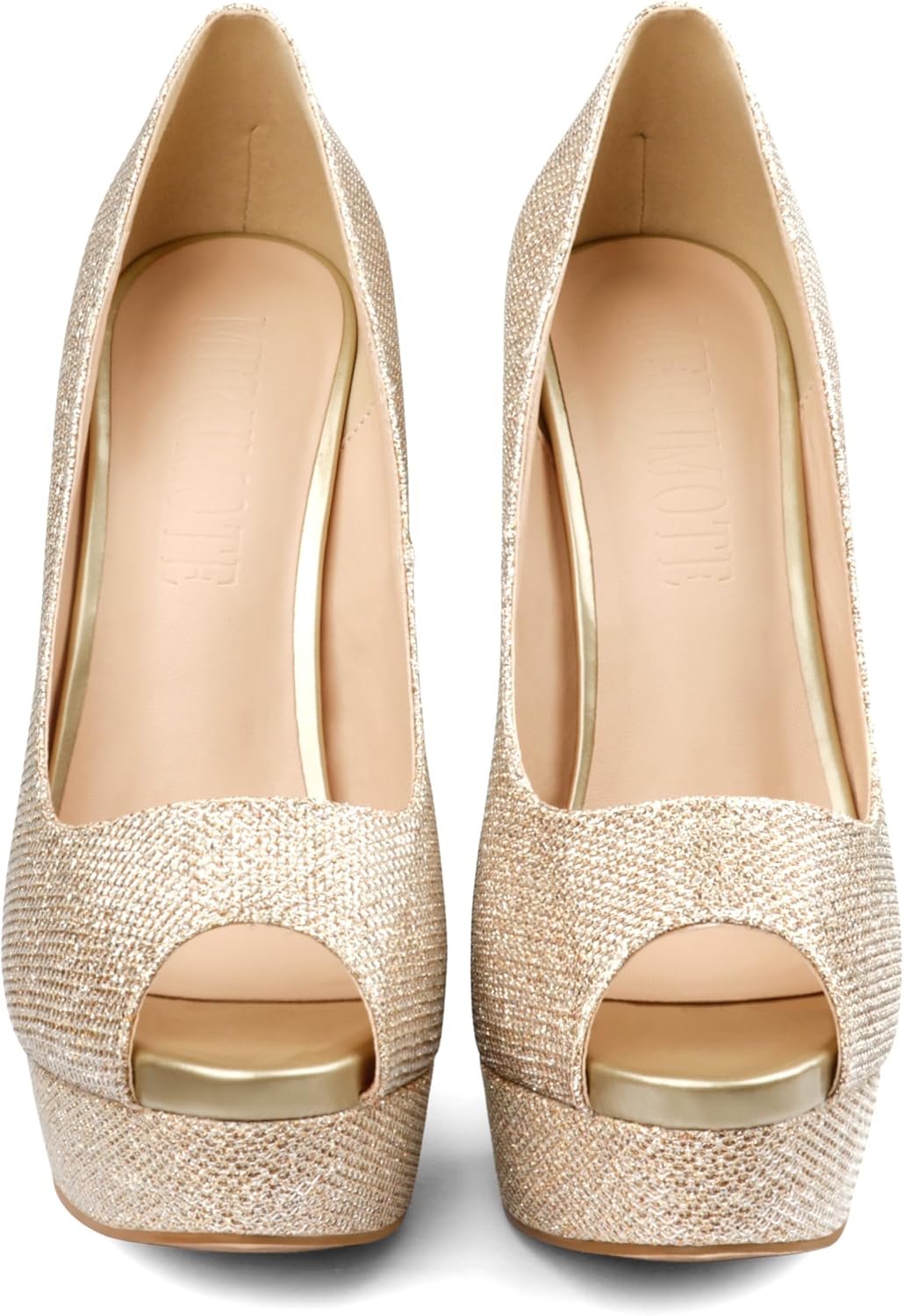 MERUMOTE Women's Platform Stiletto Heels Shoes Peep Toe Pumps 6 inch Heels for Dress Wedding Party - Image 8