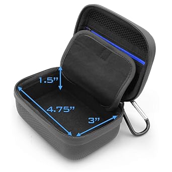 CASEMATIX Retro Handheld Game Console Case Compatible with HigoKids QS4 Portable Retro Video Game Player, Mademax RS-1 Gaming Console, E-MODS Arcade Pocket Player and More Up to 4.75, Black Case Only