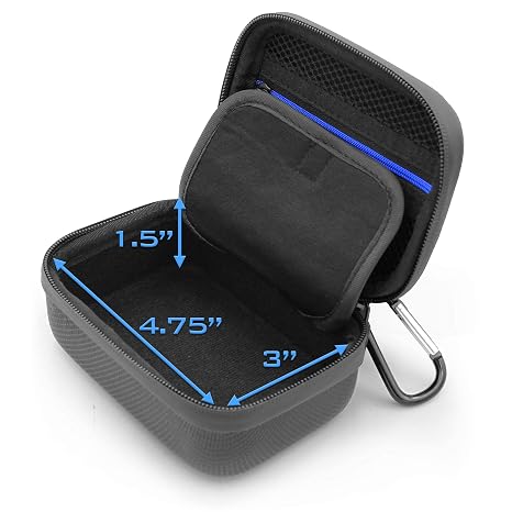 CASEMATIX Retro Handheld Game Console Case Compatible with HigoKids QS4 Portable Retro Video Game Player, Mademax RS-1 Gaming Console, E-MODS Arcade Pocket Player and More Up to 4.75, Black Case Only