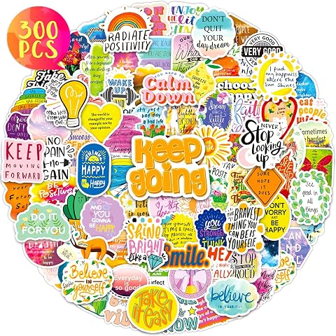 HomSeon 300Pcs Motivational Reward Stickers for Students, Inspirational Quotes Stickers for Teens, Positive Affirmation Sticker P…