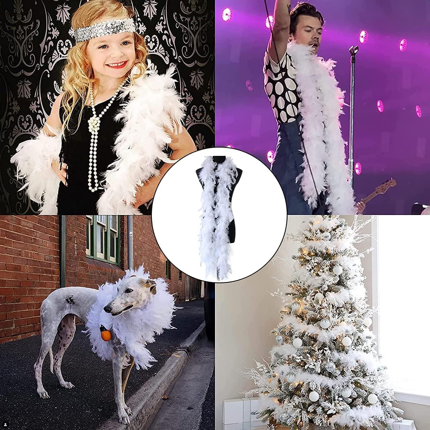 Amazon | ZNUJS(さちえ) マラボー 羽根 羽シャワー ステージ衣装