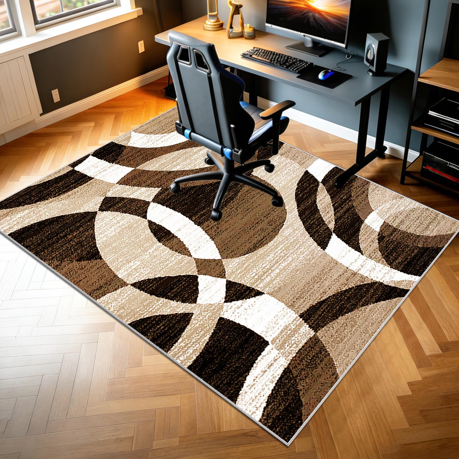 Tapis Chaise de Bureau Antidérapant Tapis Gaming Sol Tapis de Protection de Sol pour sols durs, Tapis Chaise de Gaming pour chaises à roulettes, Tapis de Sol Bureau Tapis Protège-Sol 100 x 120 cm
