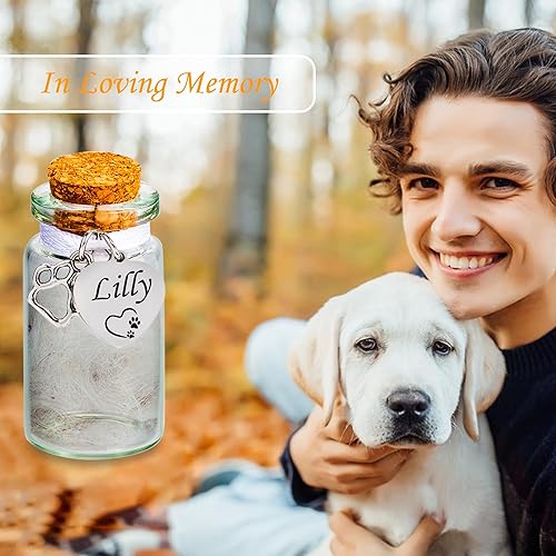 Miniatura 4 de Urnas conmemorativas para mascotas, pequeños frascos de vidrio para cenizas o cabello, recuerdo de gato, urnas conmemorativas de dientes, recuerdo