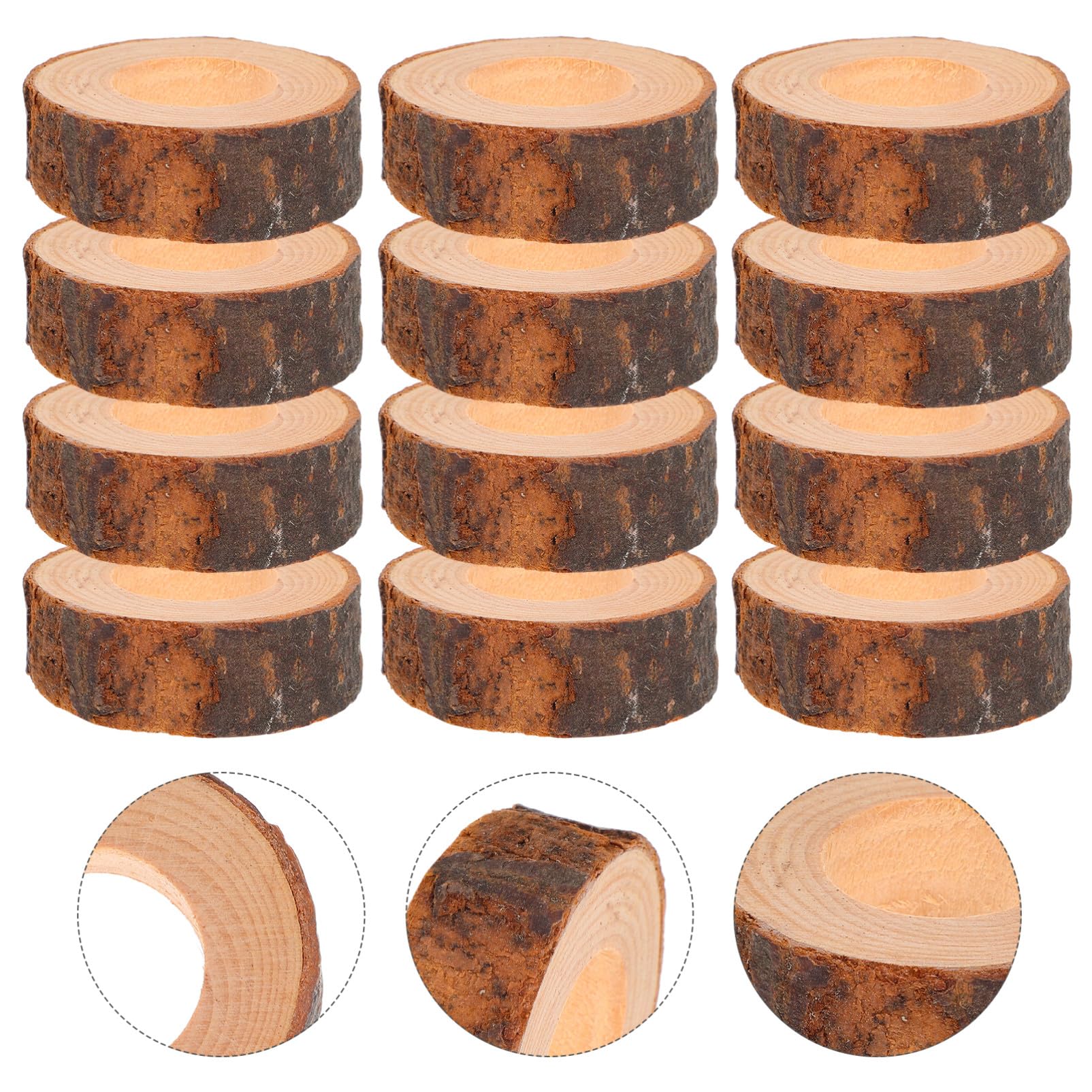 20 pezzi Portatovaglioli in Legno Naturale Design per Matrimoni Feste e Decorazioni da Tavola in Stile Farmhouse Accessori Versatili per Tovaglioli e Ambienti Accoglienti