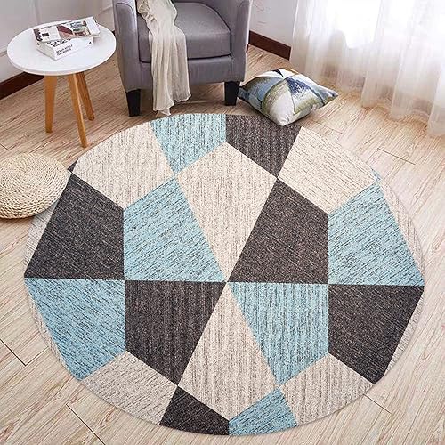 ZZBBZZ-YJ Creativity Area Rugs 60cm 80cm 100cm 120cm 140cm 160cm 200cm Round Carpet for Living Room Bedroom Home Floor Non-Slip Mats Soft Yoga Mat