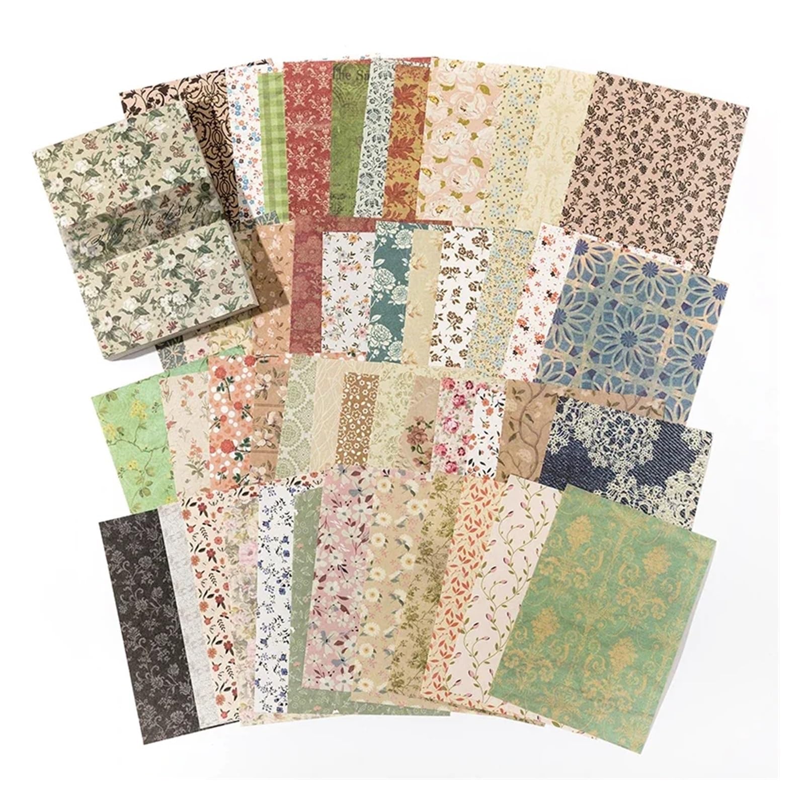 Vintage Aesthetic Scrapbook Kit 100pcs Retro Time Series Material Paper for Collage Handbook Decorative Backing Paper Scrapbook Planner Journal Craft Stationery Aesthetic Scrapbook Kit(G)