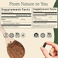 Vista 5 de Reishi 415 cápsulas de longevidad (90 unidades), extracto de hongo cola de pavo (90 c), suplemento de hongos con extracto de Chaga (120 cápsulas)