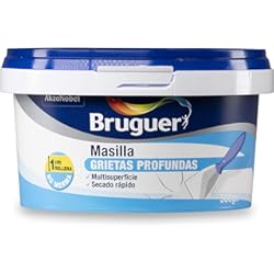 Placas De Yeso Antihumedad Para Paredes Bruguer Masilla Grietas Profundas Blanco 500 gr