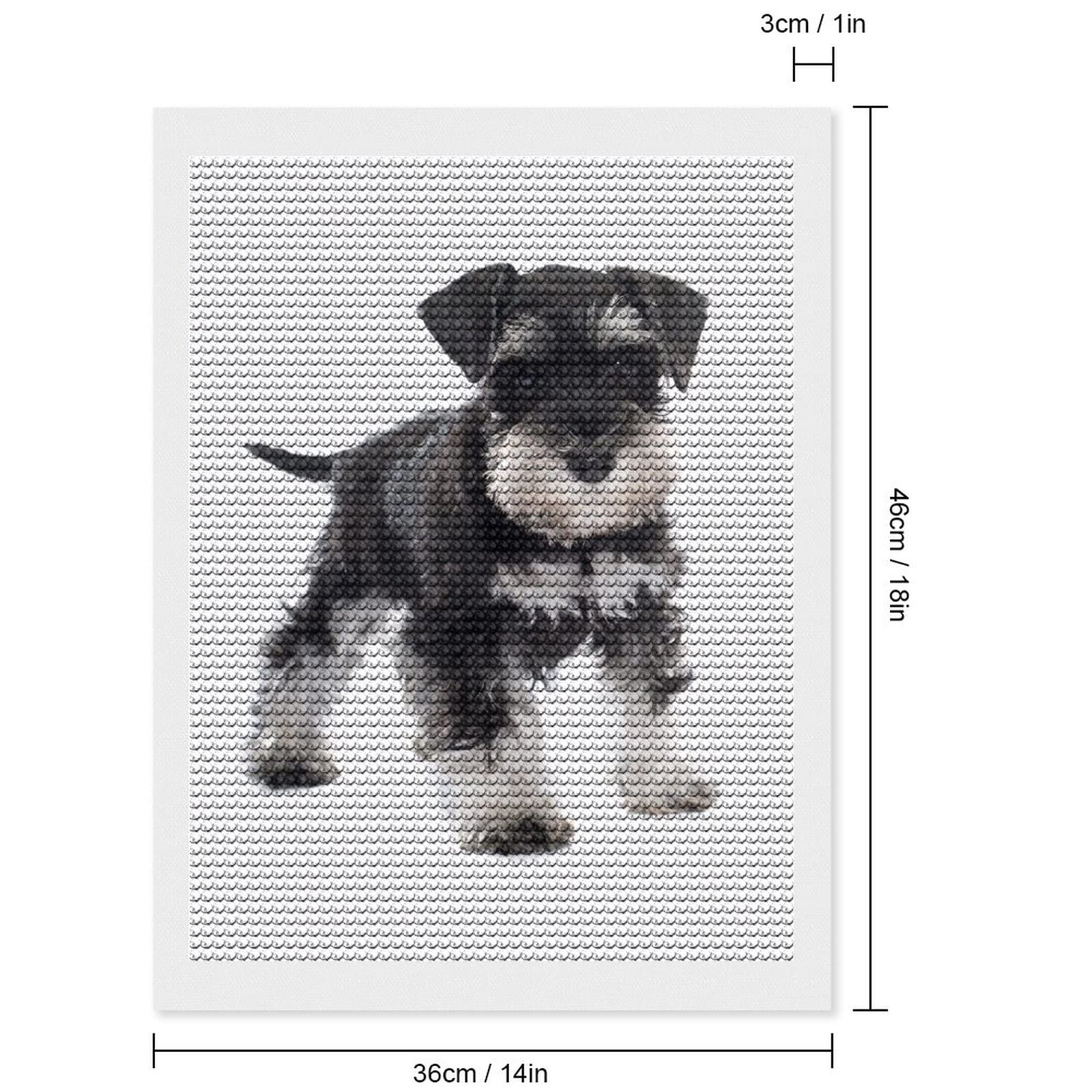 Amazon | ダイヤモンドアート ミニチュアシュナウザー 犬 キット 手芸