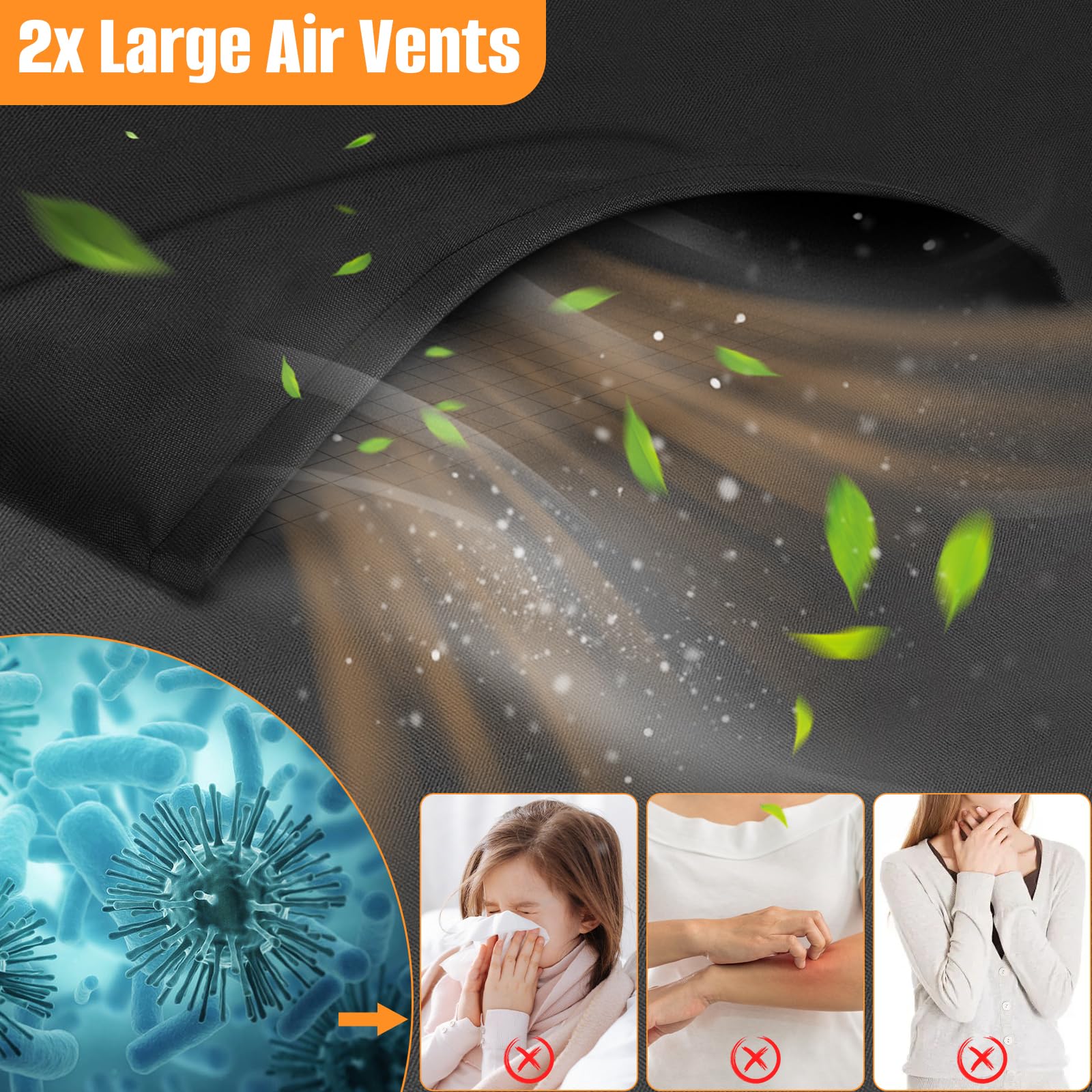 Kovshuiwe 135x135x74cm Copertura Tavolo Giardino Esterno Copertura per Mobili da Giardino Telo Copri Protettivo Quadrato per Tavolo e Sedie da Esterni Oxford Impermeabile Copertura Anti-UV Nero