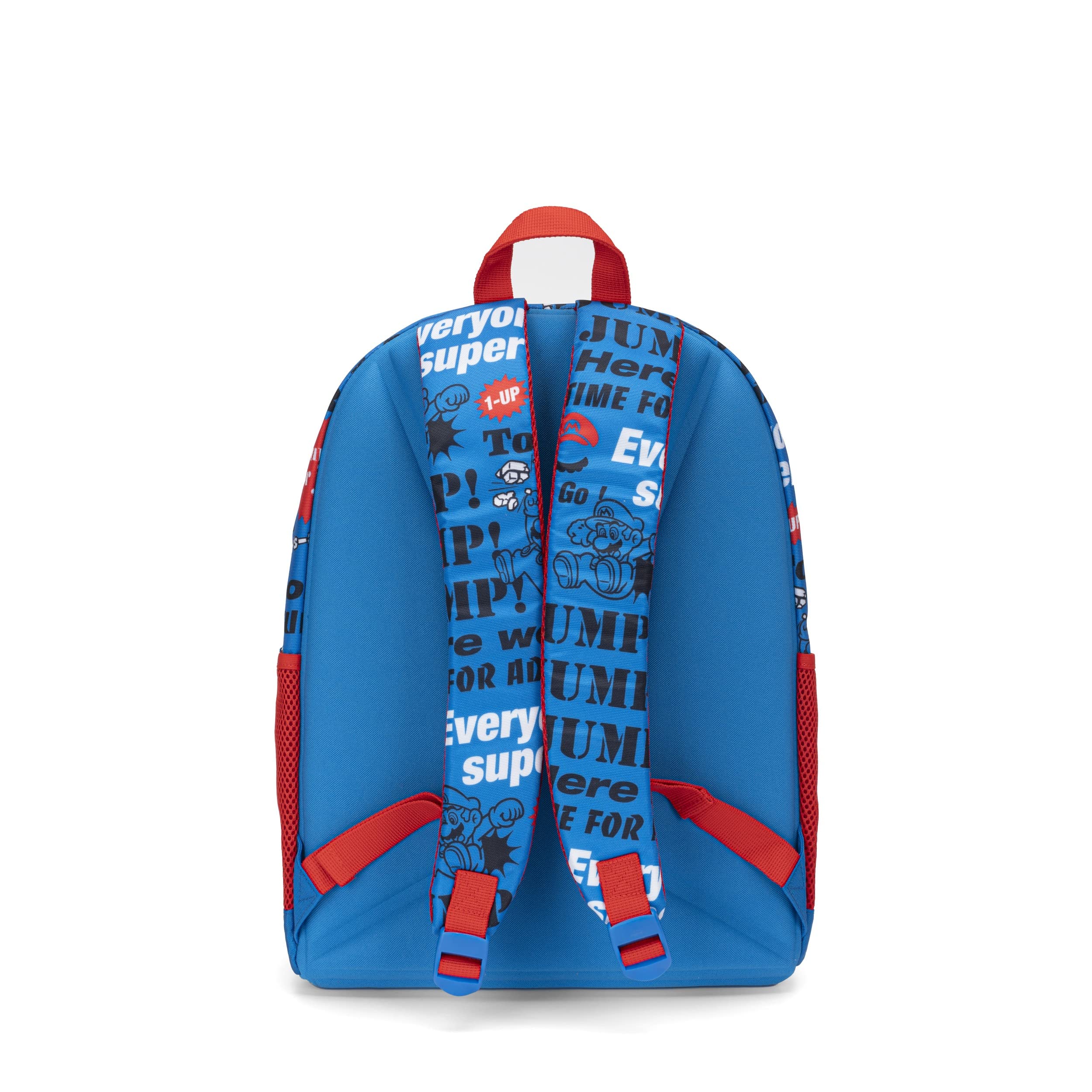SUPERMARIO - Zaino Scuola Media, Elementare per Bambini e Ragazzi, con Schienale Imbottito e Rinforzato, Spallacci Regolabili e Vano Principale + Tasca Frontale con Zip, cm 32x21x43h