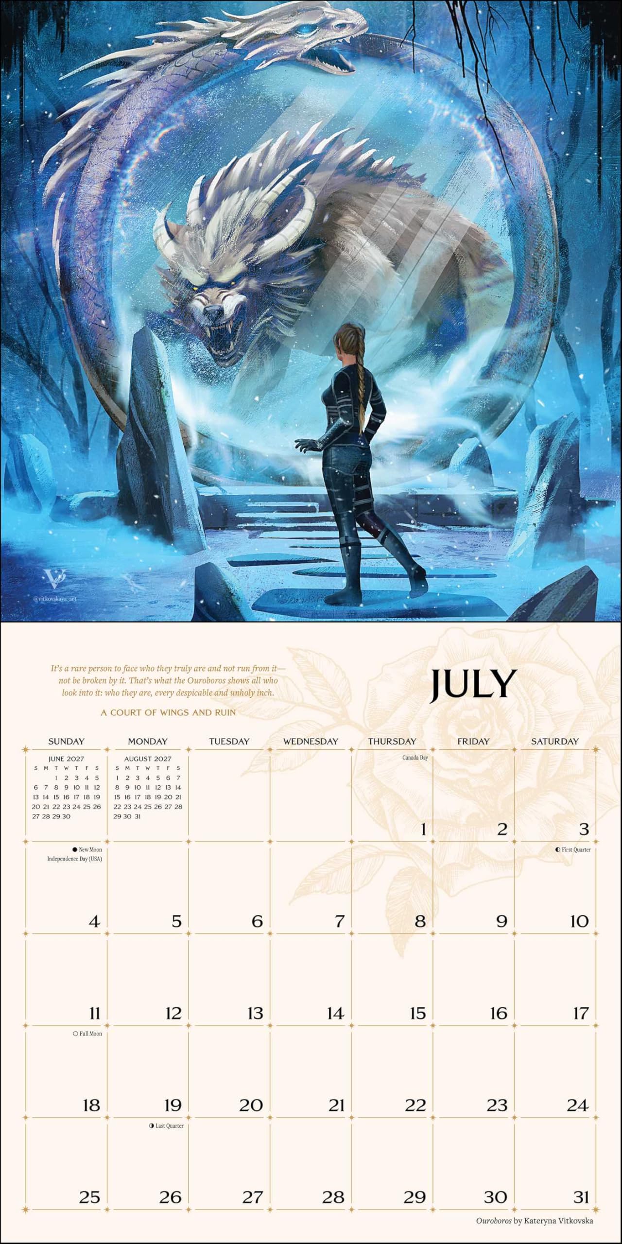 A Court of Thorns and Roses Officially Licensed Fan Art 2027 Wall Calendar