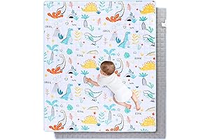 1-Piece Dino Foam Mat - 71" X 59" Non-Slip Washable Baby Play Mats
