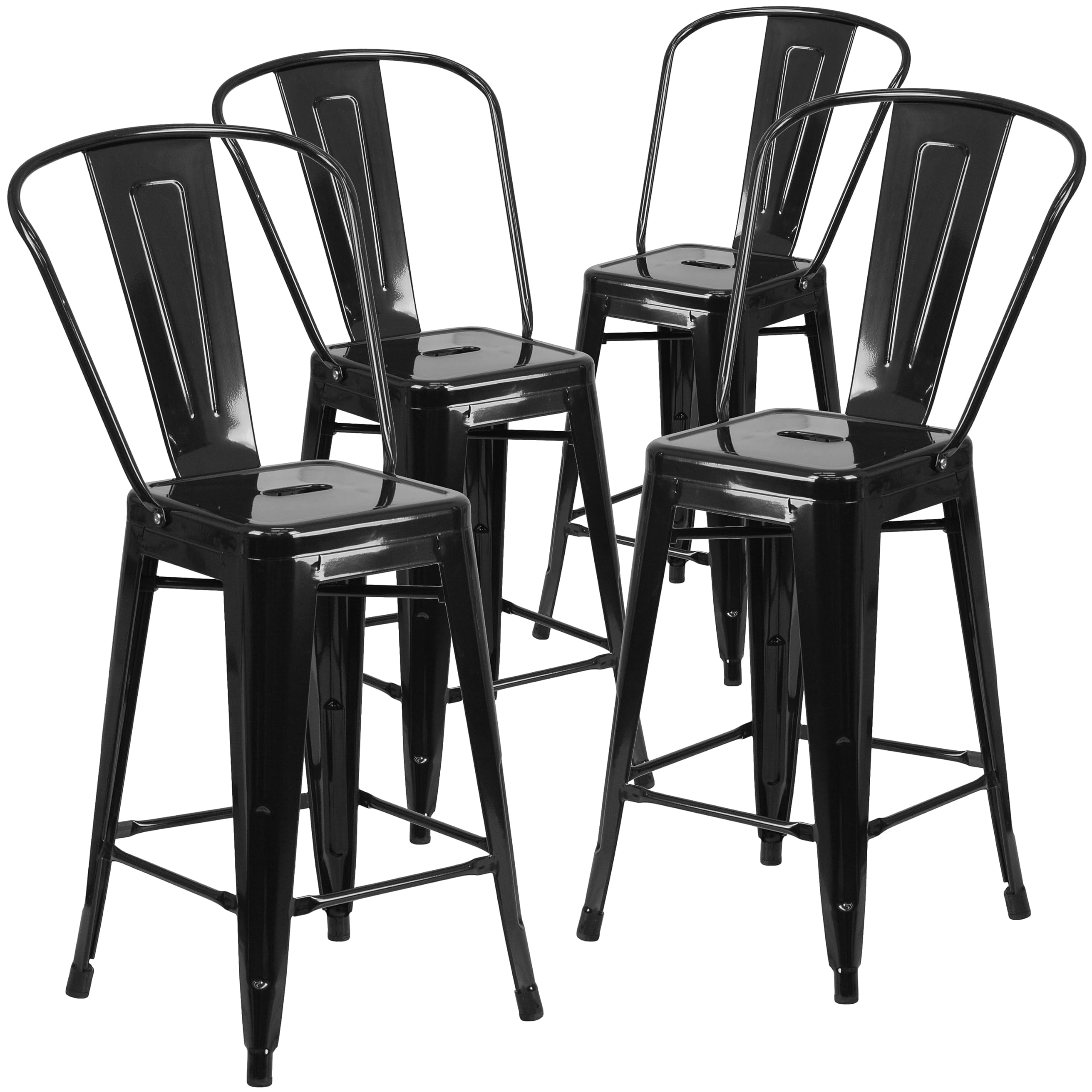 Flash Furniture Black / Set of 4 / Contemporary Stools & Bar Chairs
