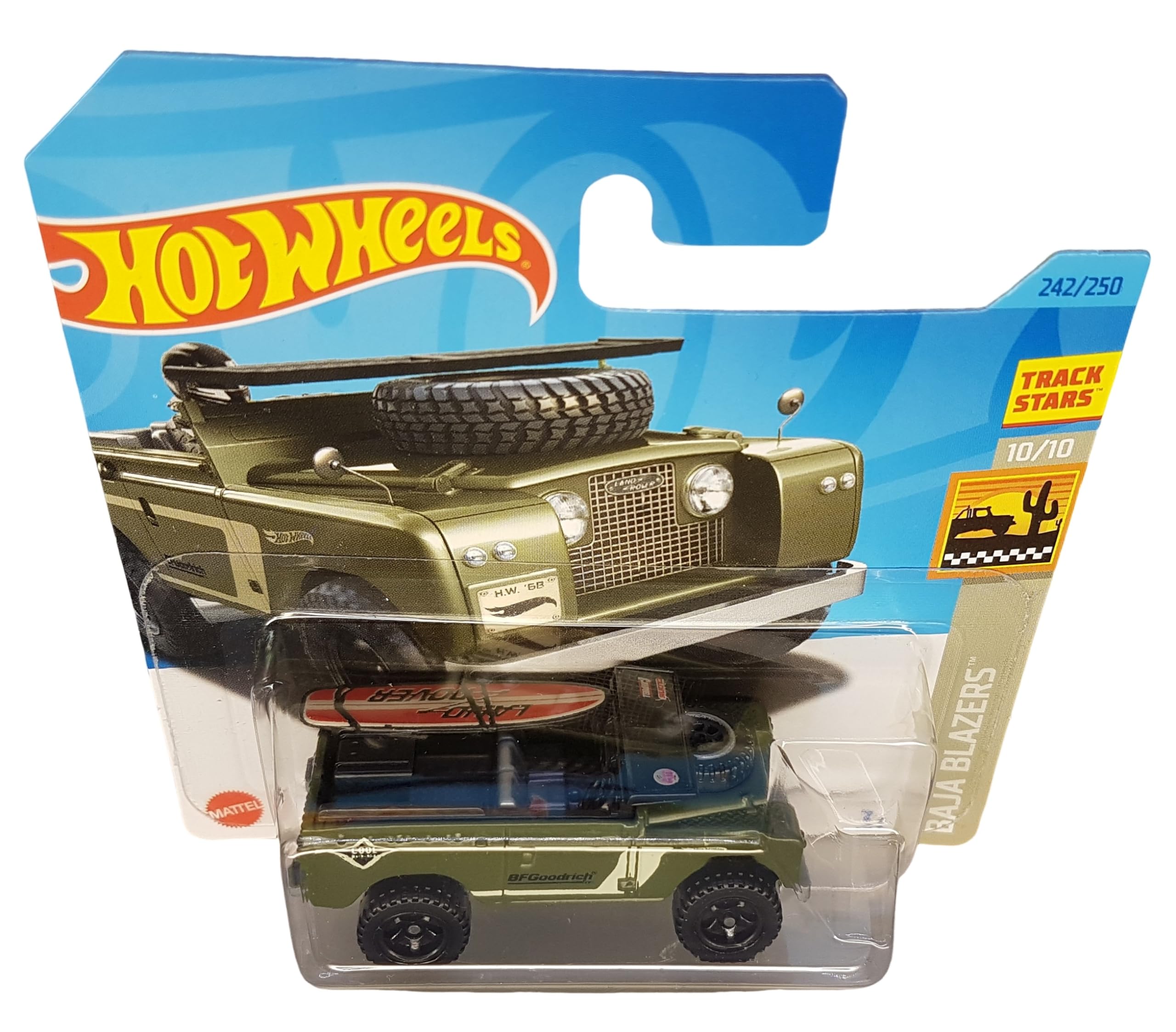 Hot Wheels - Land Rover Series II - Baja Blazers 10/10 - HKG65 - Short Card - Track Stars - BFGoodrich - Mattel 2023 - Image 2
