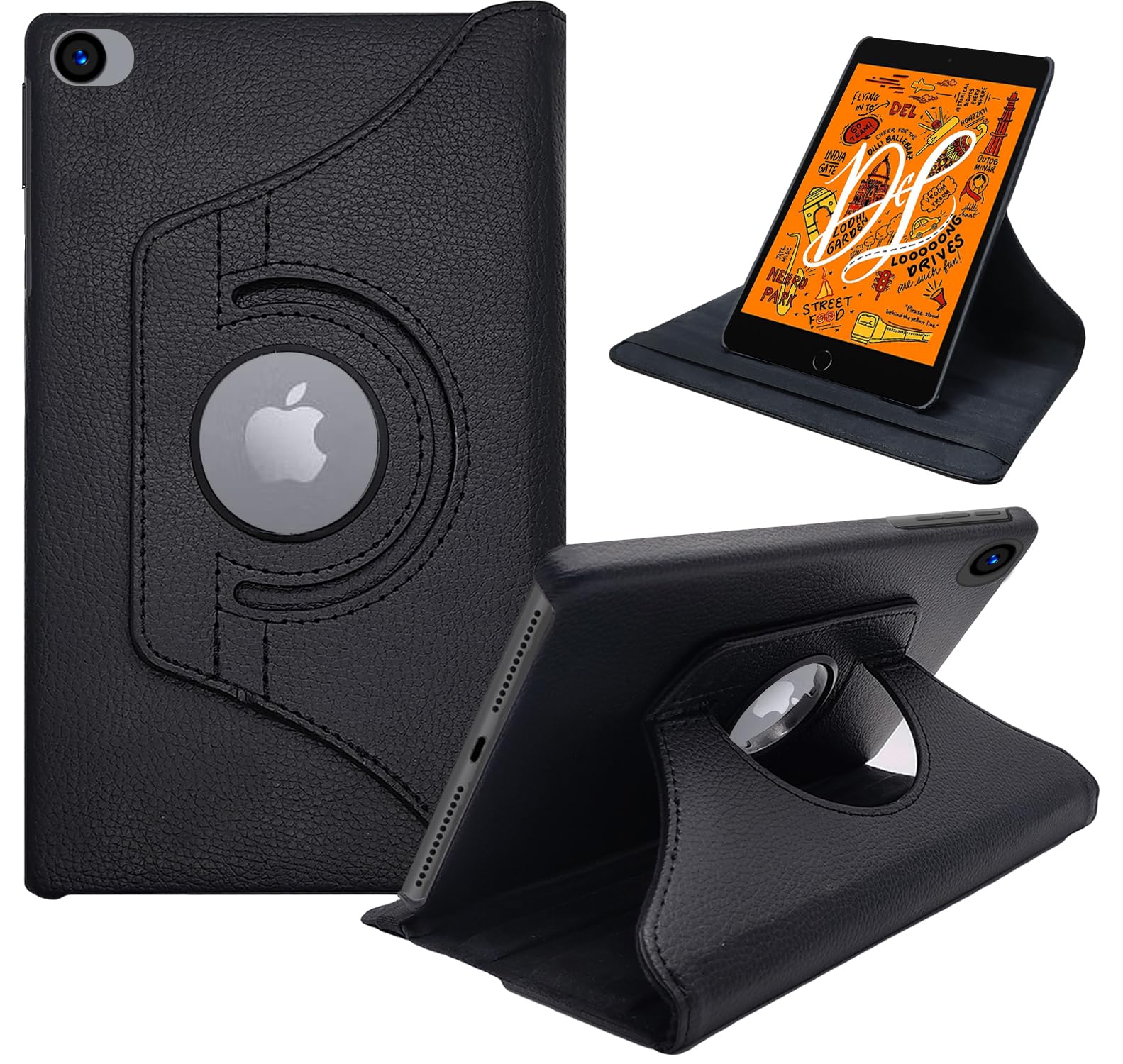 CEDO iPad 5 (2017) & iPad 6 (2018) 9.7 inch Flip Cover | Leather Finish | 360 Degree Rotate Flip Cover | Shockproof Stylish Back Case for iPad 5th (2017) & 6th (2018) Gen 9.7in (Black) (B0D73242D2) Amazon Price History, Amazon Price Tracker