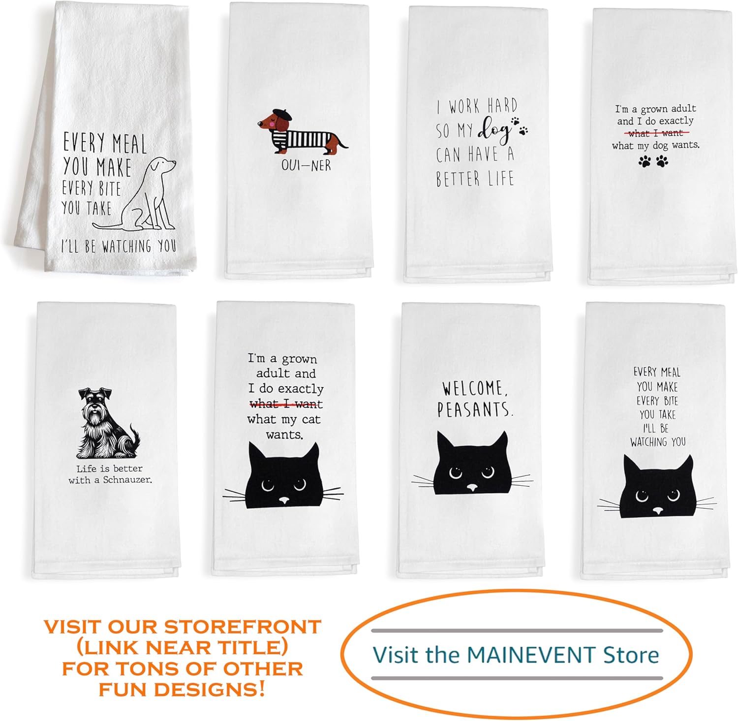 MAINEVENT I Work Hard So My Dog Can Have a Better Life Kitchen Towel 18x24 Inch, Funny Dog Dish Towel - Image 4