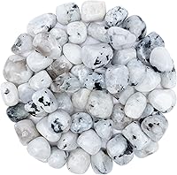 Vista 7 de Crocon Piedra lunar arcoíris de 1 libra, piedras y cristales a granel de más de 2000 quilates, kit de cristal natural para curación de Reiki pulido