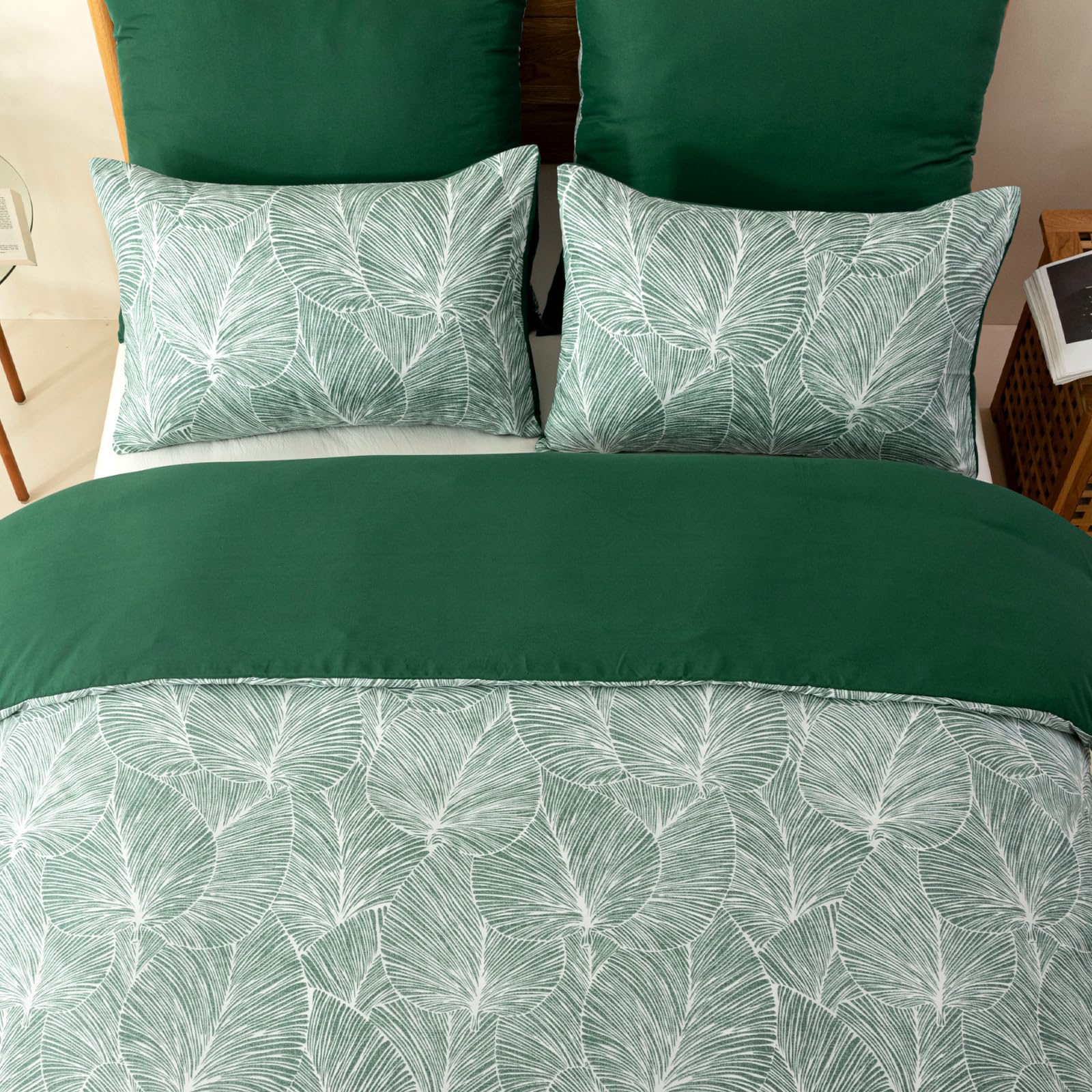 Tokokimo Lotus Leaf Duvet Cover 220 x 240 cm with 2 Pillowcases