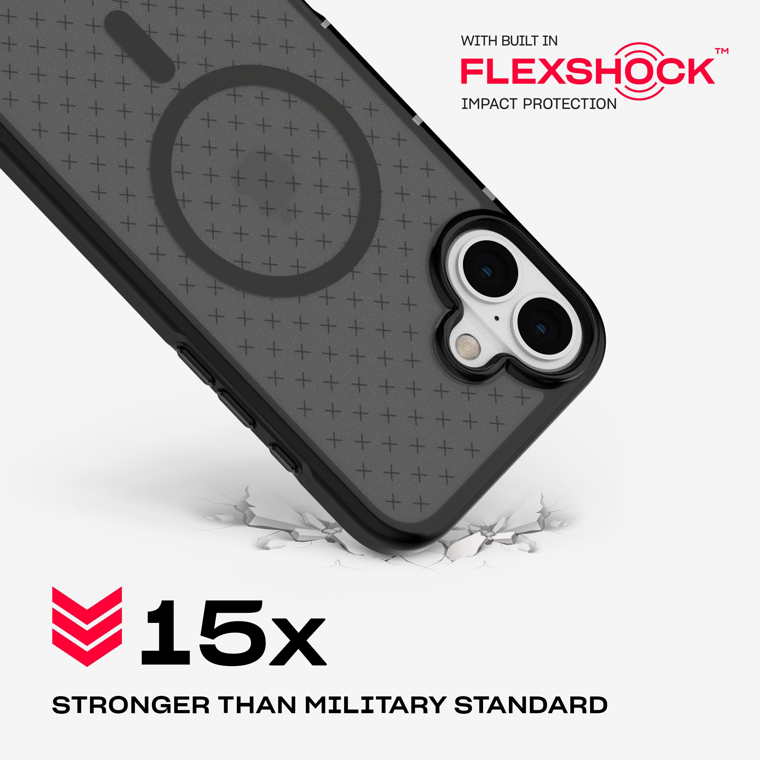 tech21 EvoCheck for iPhone 16 Plus Compatible with MagSafe - Impact Protection Case - in Smokey Charcoal - Image 3