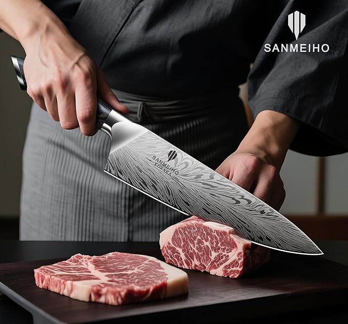 Set Cuchillos Cocina 5 Piezas Acero Inoxidable Pakkawood miniatura 2