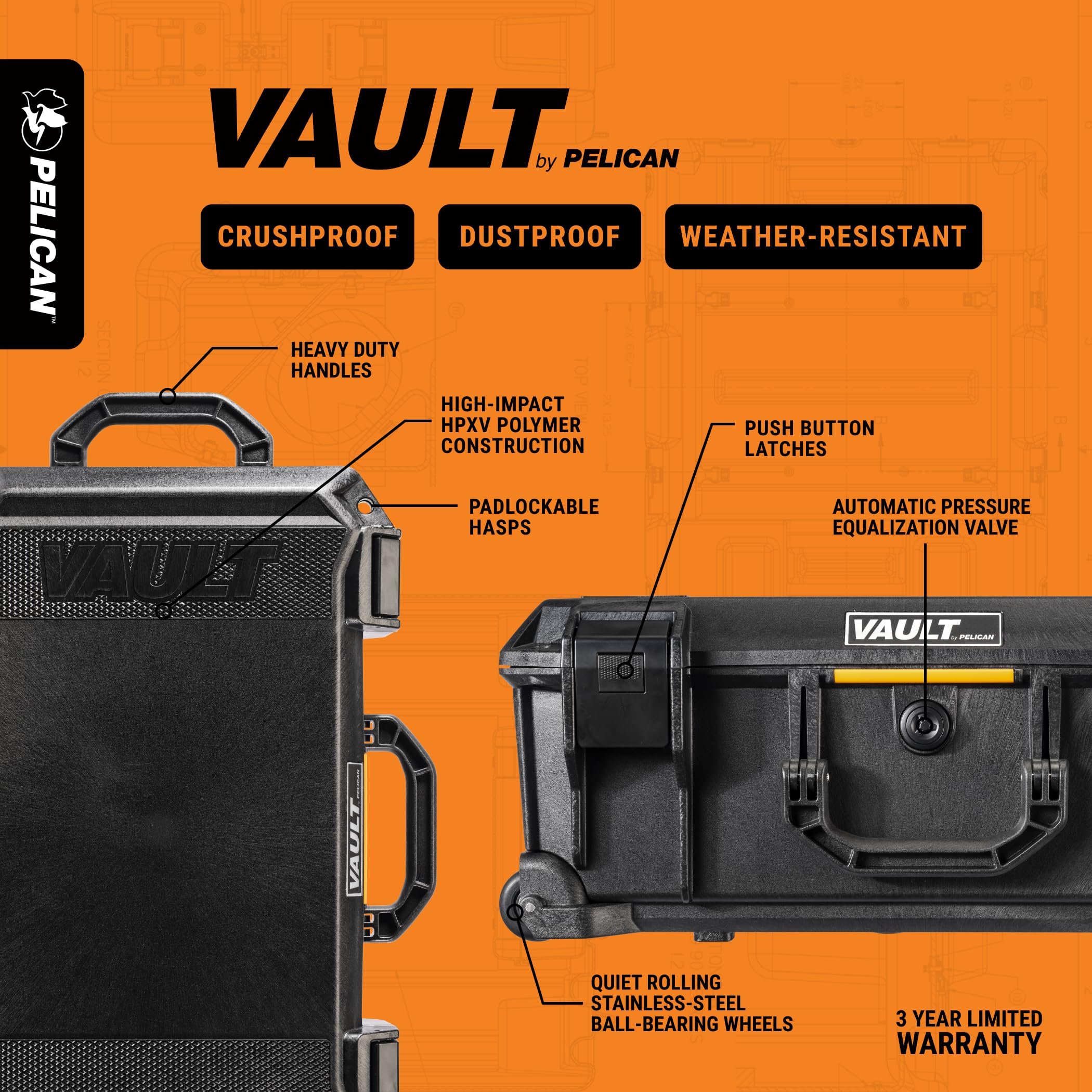 Amazon.co.jp: Pelican Vault Long Case - Hard Case for Camera
