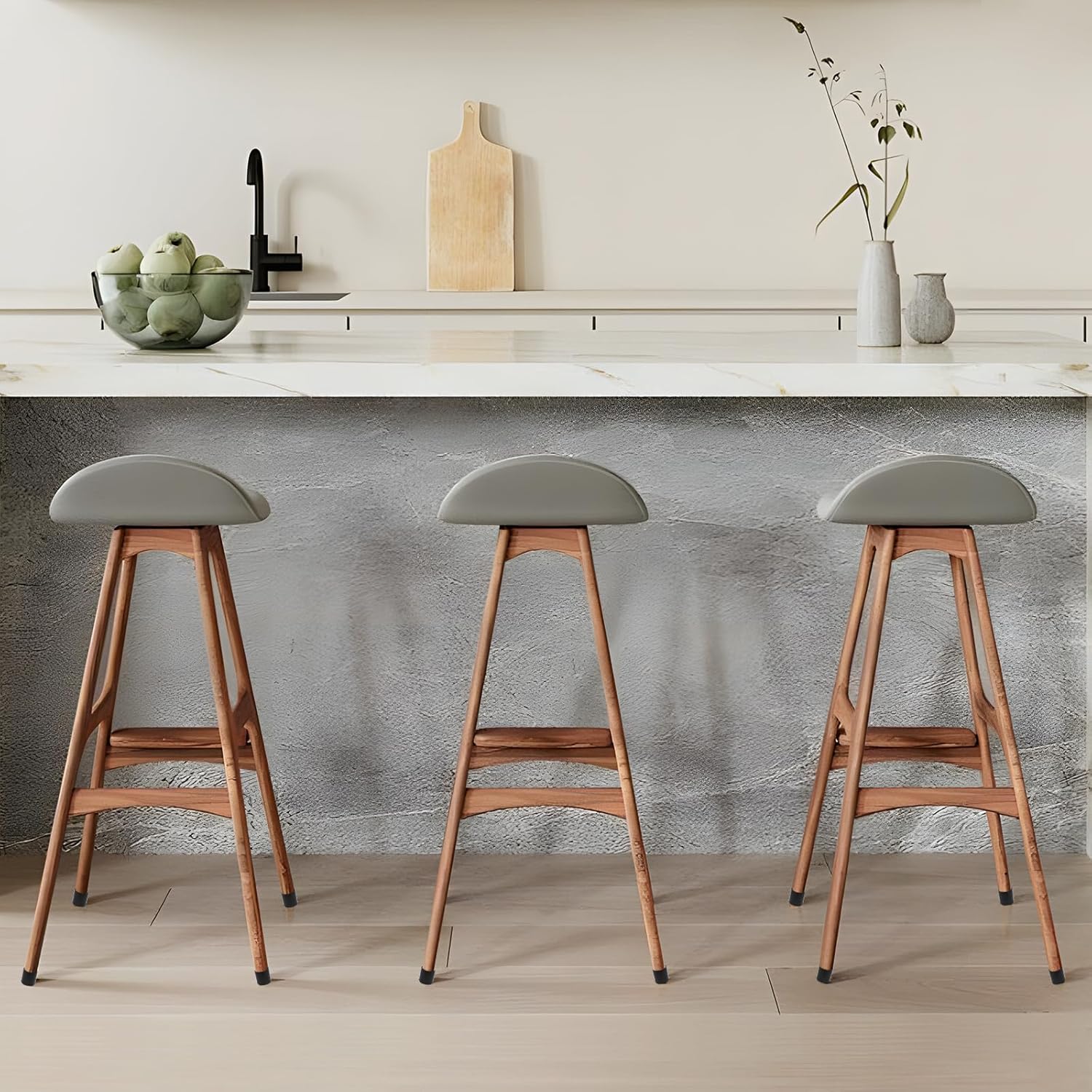 Murtenze 32PCS Round Rubber Furniture Leg Caps, 1"(25mm) Chair Table Leg Covers Floor Protectors, Chair Leg End Caps for Furniture, Chair, Table