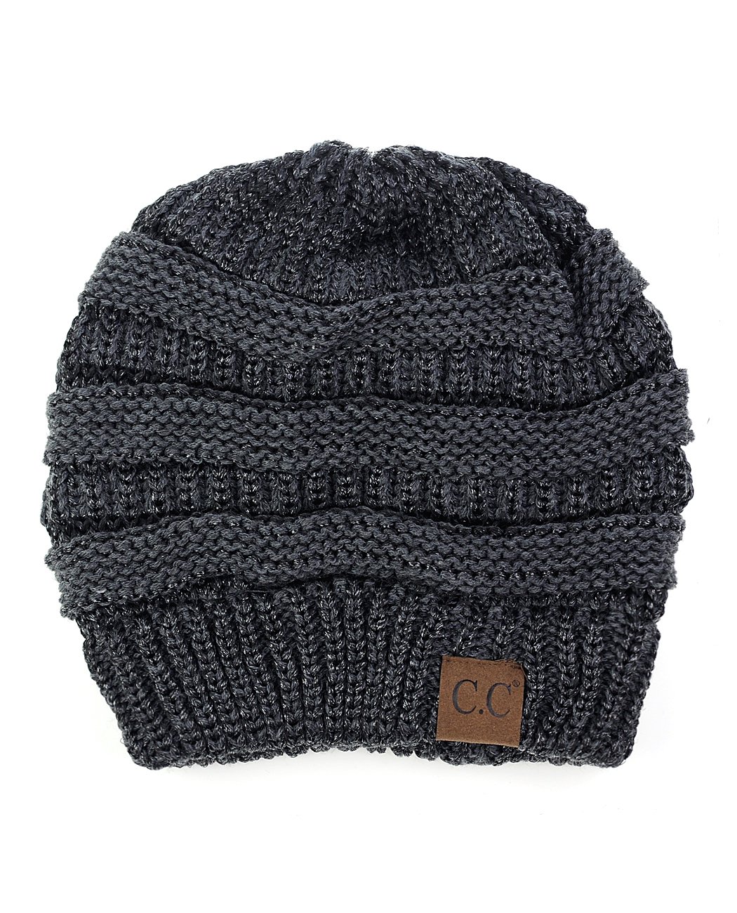 C.C Trendy Warm Chunky Soft Stretch Cable Knit Beanie Skully