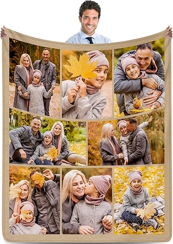 Miniatura 10 de Manta personalizada con imagen, mantas personalizadas con fotos, mantas y mantas personalizadas de Navidad, regalos personalizados para abuela,