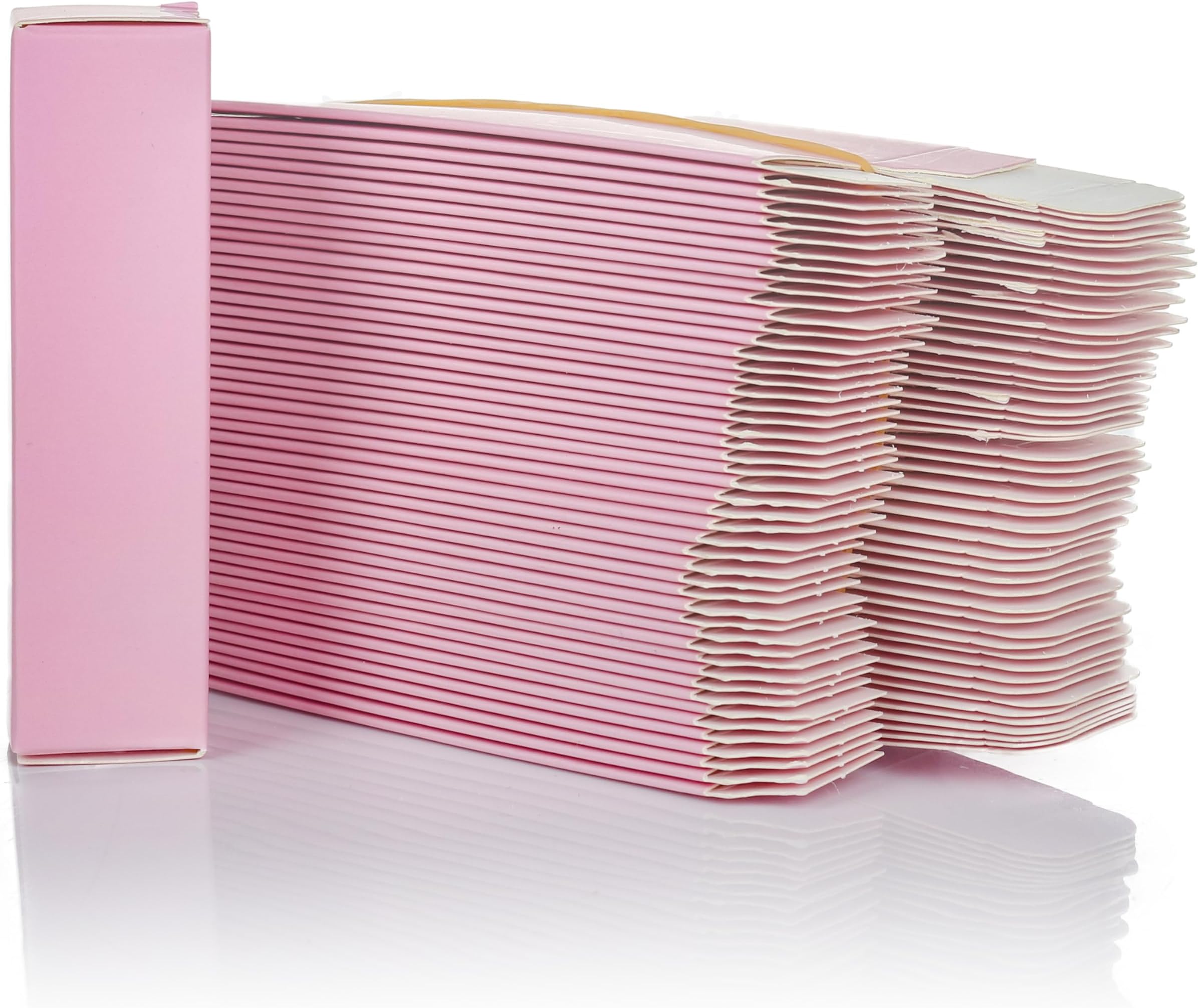 COSIDEA 50pcs 25 * 25 * 95mm lip gloss Craft Matte pink paper box Small packing boxes 350gms for DIY cosmetics