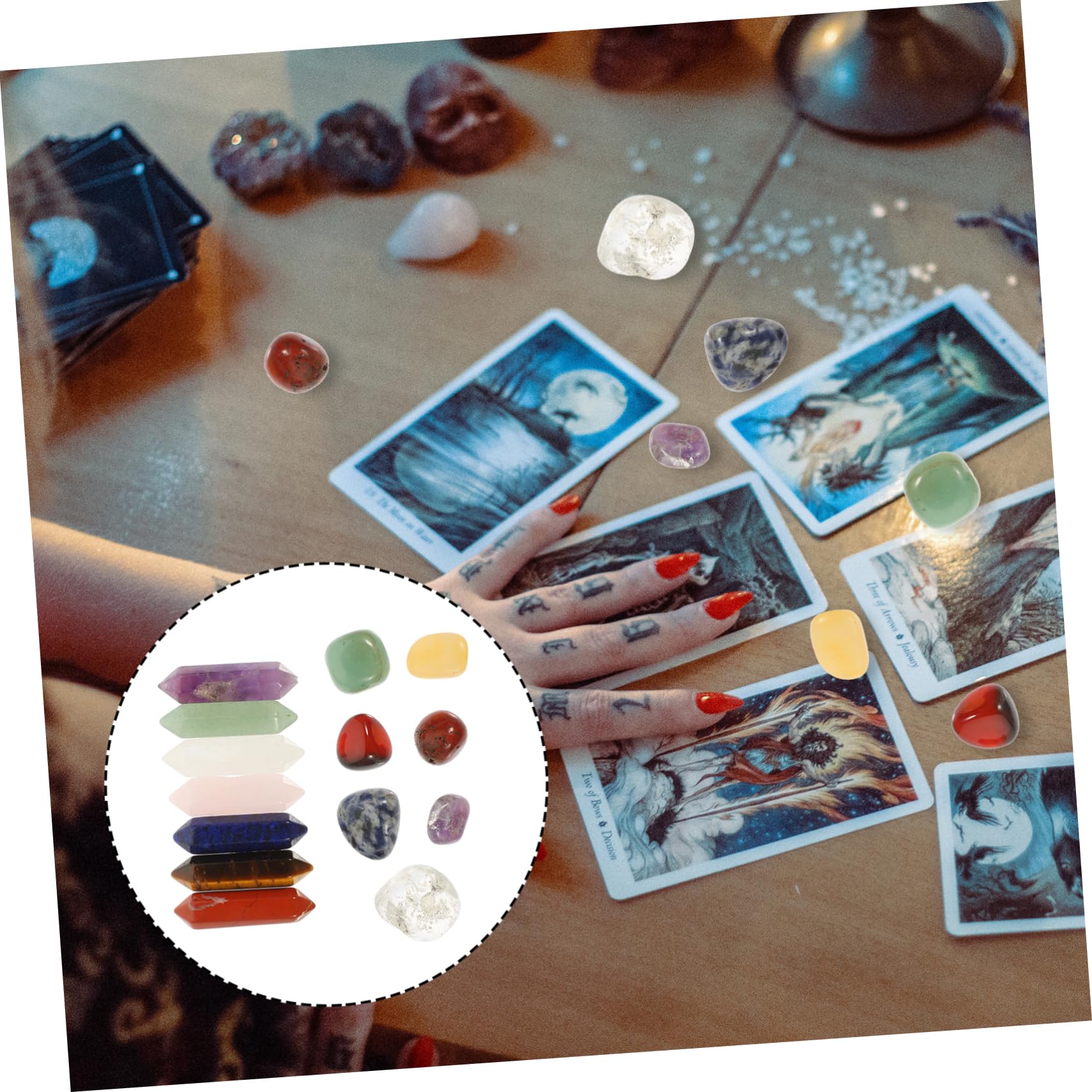 3 Set Crystal Yoga Stone Chakra Cristalli Per Fabbricazione Quarzo Artigianato Di Cristallo Pietre Di Cristallo Ornamento Da Scrivania Pietra Naturale 14 Pezzi*3