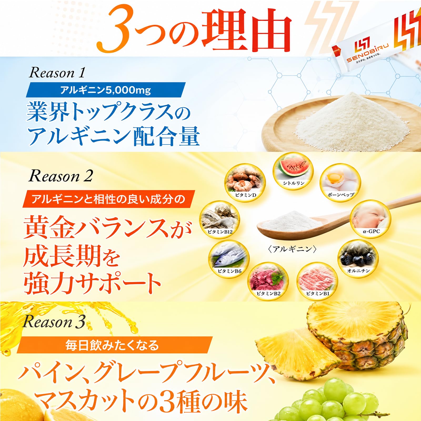Amazon | DR.SENOBIRU ドクターセノビル 60包 パイン味 子供 サプリ