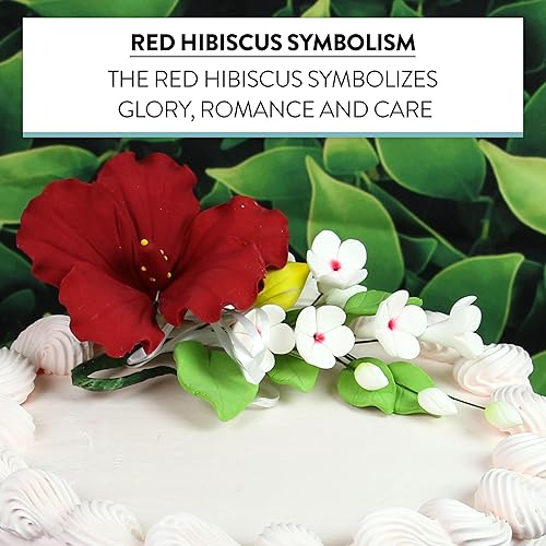 Miniatura 6 de Global Sugar Art Hibiscus Sugar Cake Flowers Spray Cake Topper Red Hawaiian Cake Flower, 1 unidad por el chef Alan Tetreault