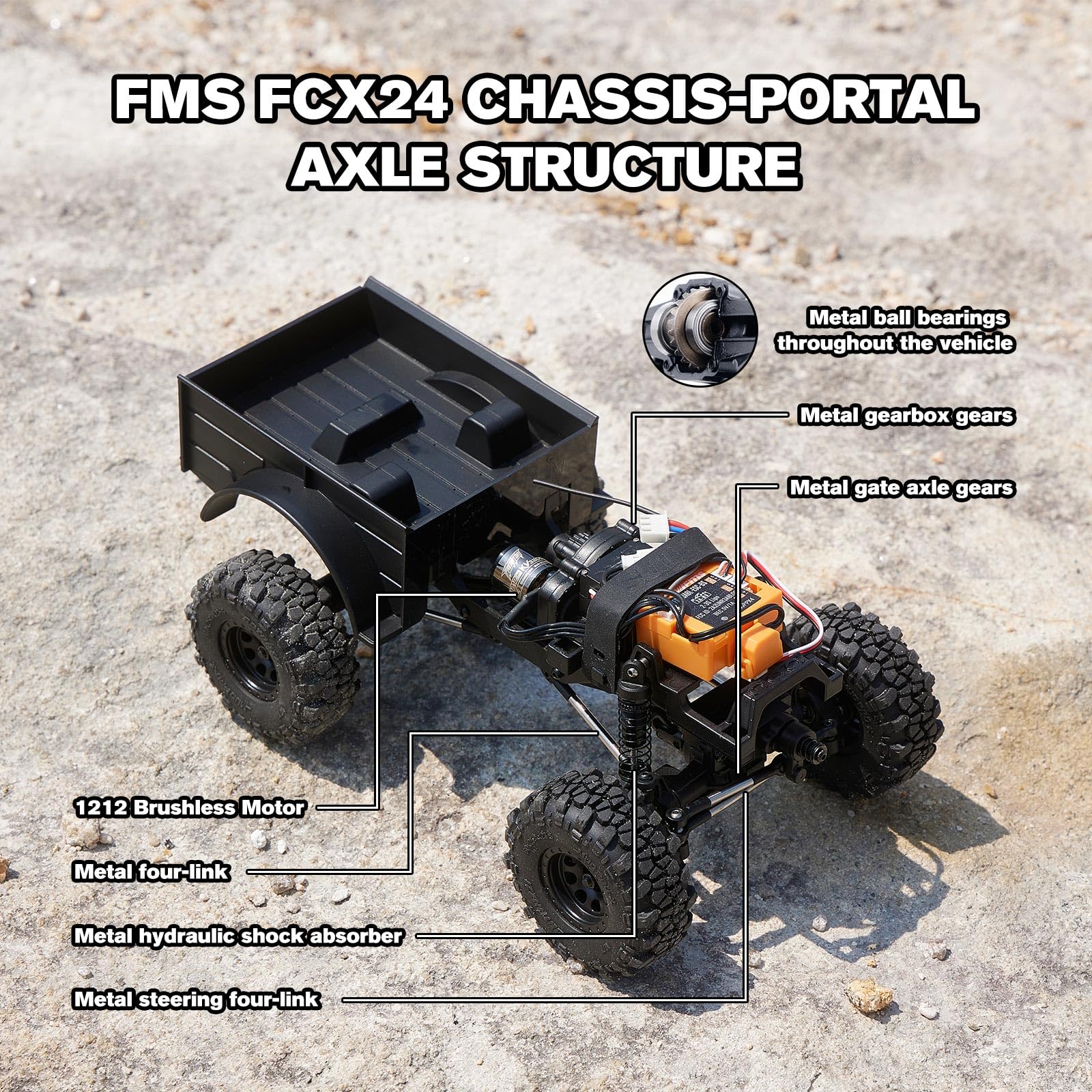 Amazon.co.jp: EAZYRC FMS FCX24 パワーワゴン 1/24 RC