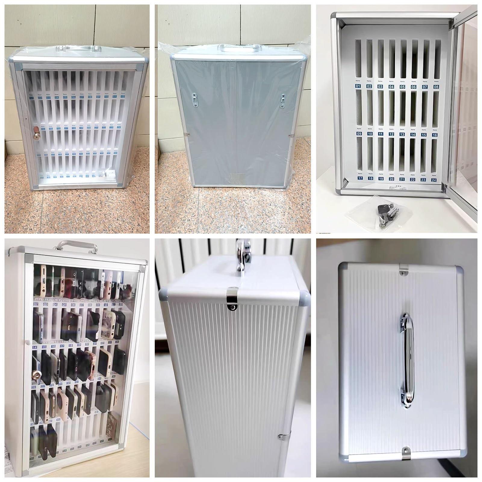 Scatola di sicurezza for telefono, scatola con slot, archiviazione for ufficio, organizzazione e archiviazione in classe, scatola di stoccaggio a parete, scatola di stoccaggio for supporto telefoni (c