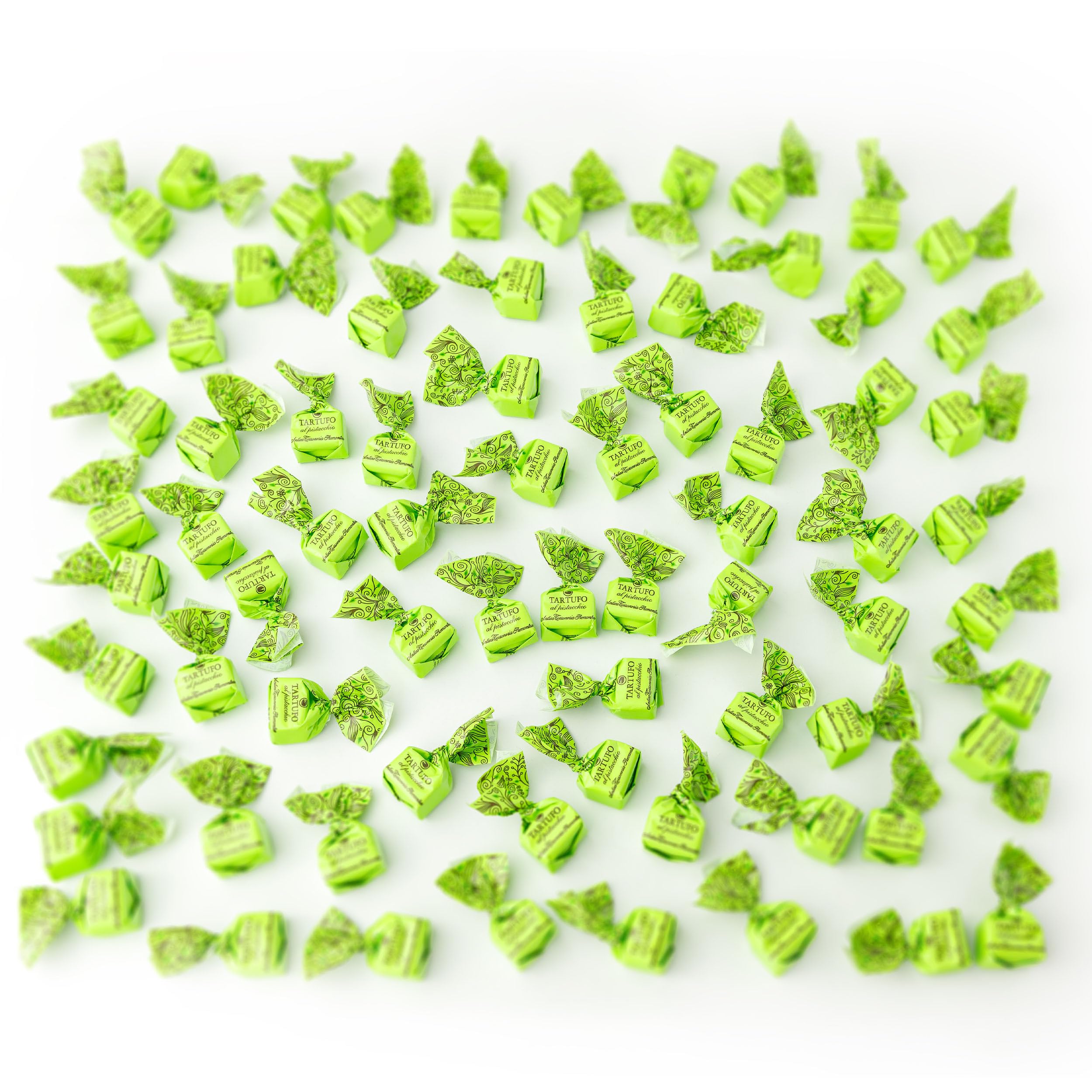 GUSTONE. Tartufino dolce al pistacchio (Pistazie) 140 Stück 1kg | 32% Kakao, glutenfrei, Trüffel-Praline, Trüffelpraline, italienische Confiserie-Tradition, einfach lecker
