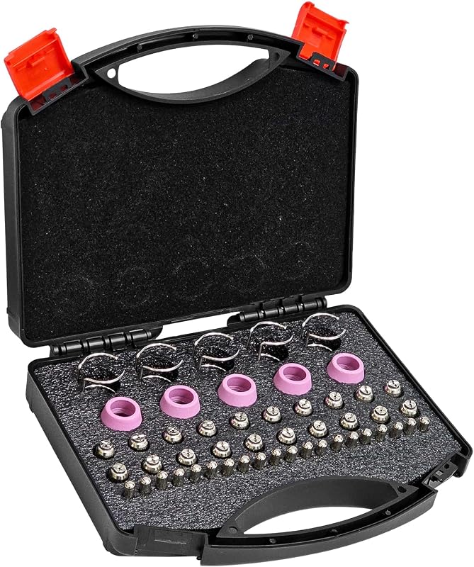50Pcs Cutting Torch Tip Nozzles Kit, AG60P Plasma Cutter Torch Consumables for AG60 WSD60 AG60P BTC500DP, with Storage Box
