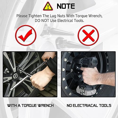 Miniatura 6 de Tuerca de rueda de pinchos 916-18, 32 tuercas de llanta de 916 x 18 para Ram 1994-2011 1500 2500 35001988-1998 F250 F350, asiento cónico cromado de