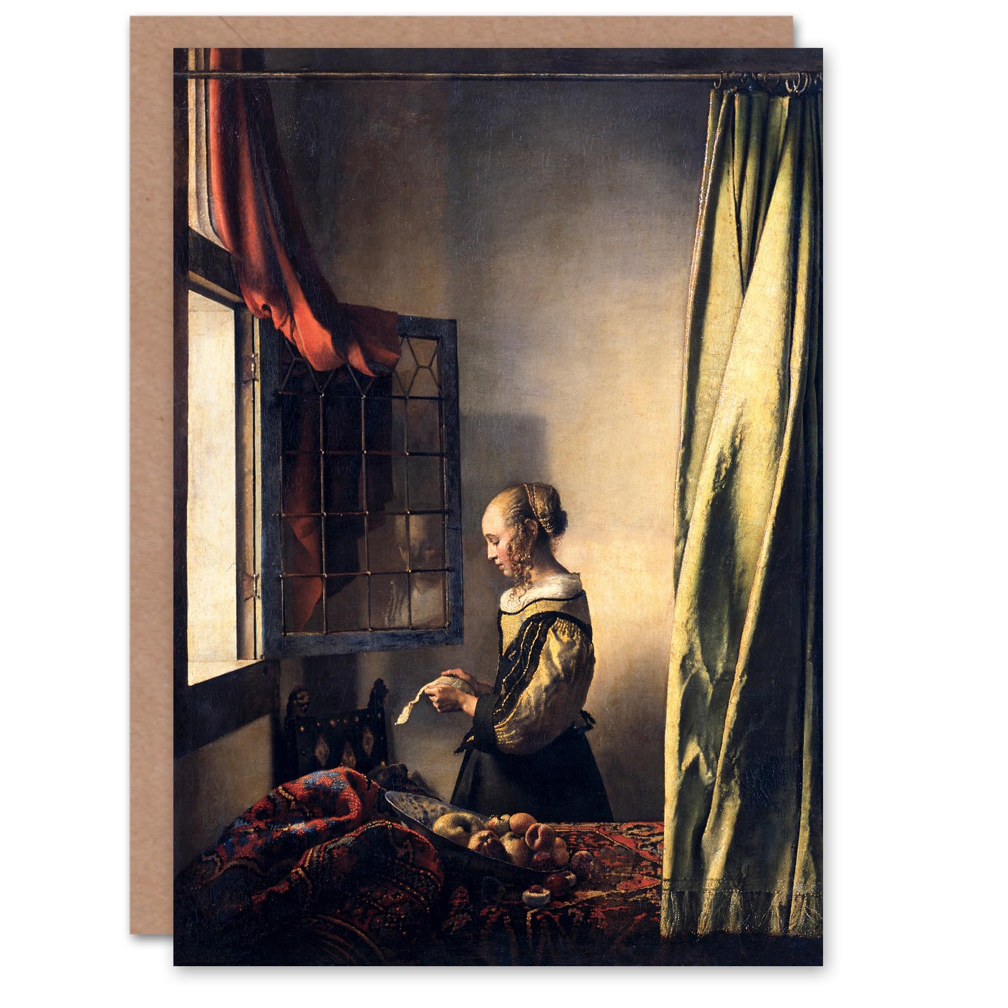 Artery8 Johannes Vermeer Art Card Girl Reading Letter by Open Window