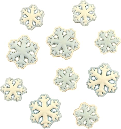 Buttons Galore and More Colección navideña de adornos decorativos para manualidades y costura, 18 botones (Nochebuena)