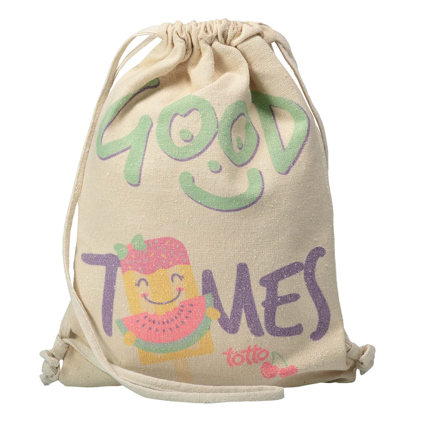 TOTTO Mochila de Cuerdas Eco-Friendly - Good Times TAMAÑO PEQUEÑO