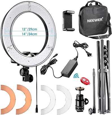 Neewer 10087109 Kit LED Ring Light avec Pied 36cm Anneau Lumineux 36W 5500K avec Tube Souple Filtre Sabot R cepteur sans Fil Eclairage pour Cam ra Smartphone Photo Studio Vid o Youtube Neewer 10087109 Kit LED Ring Light avec Pied 36cm Anneau Lumineux 36W 5500K avec Tube Souple Filtre Sabot R cepteur sans Fil Eclairage pour Cam ra Smartphone Photo Studio Vid o Youtube