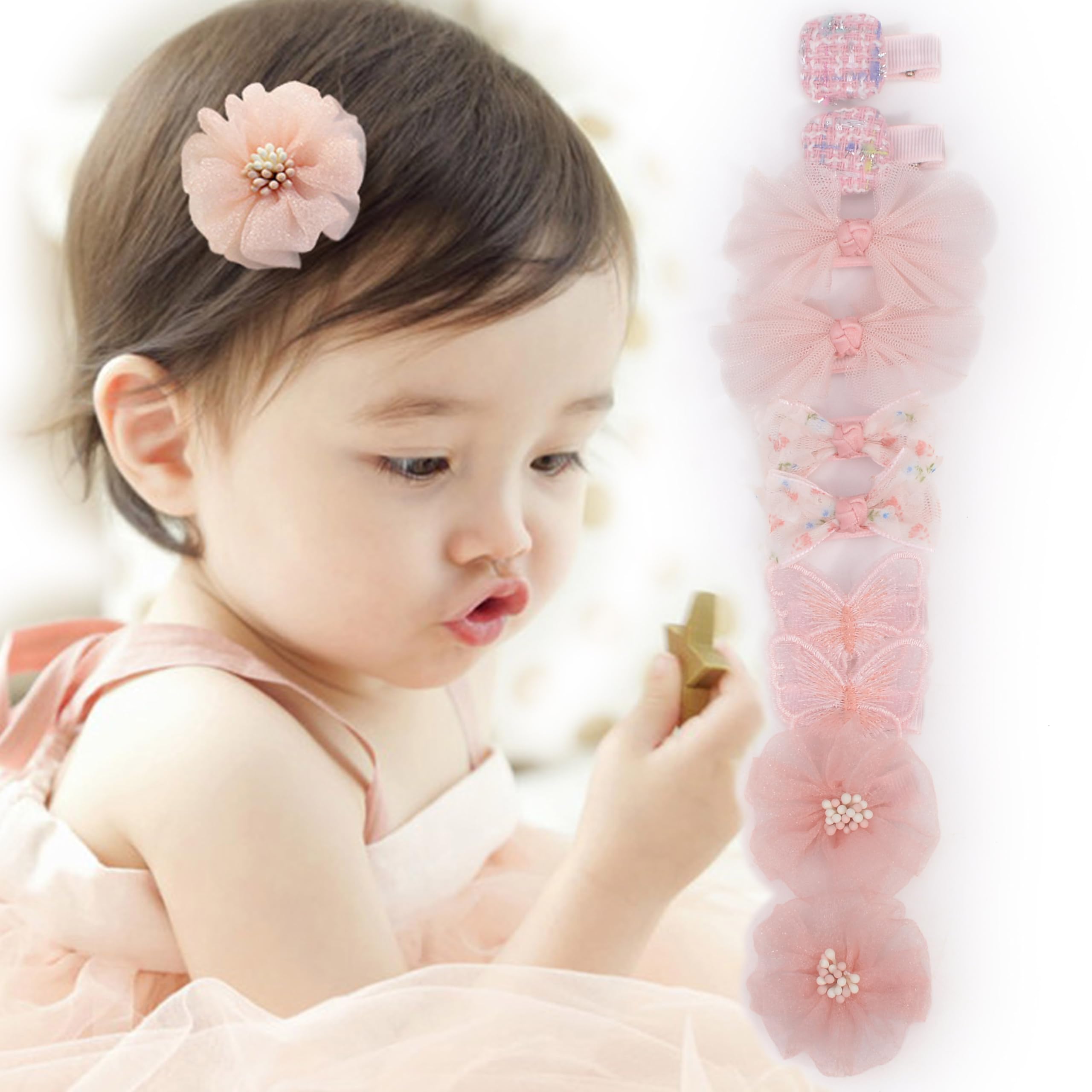 Amazon.co.jp: BIANHUAN ベビー ヘアクリップ 10本セット : ベビー  