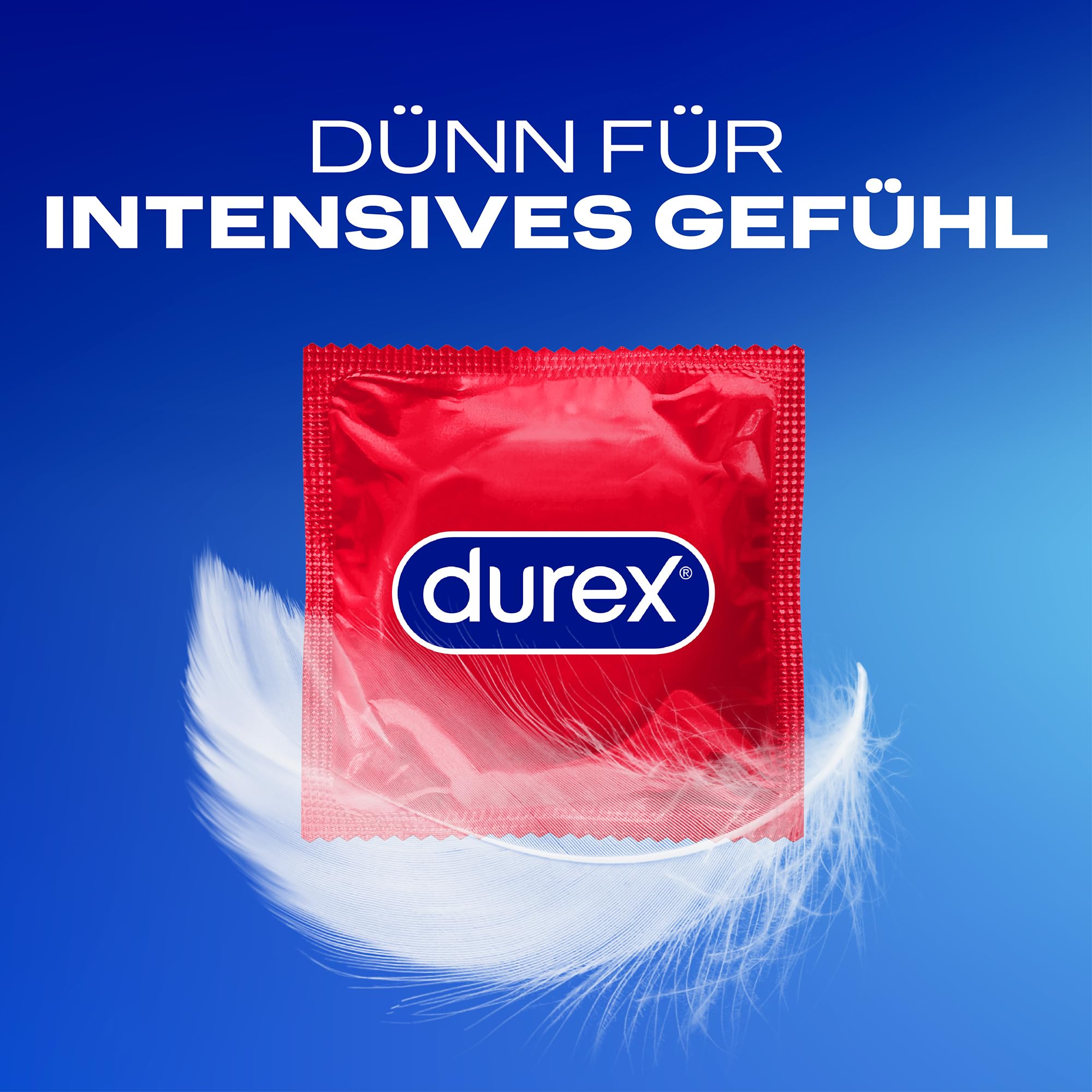 Durex Gefühlsecht XXL Kondome – Dünne Kondome mit großer Passform & mit Silikongleitgel befeuchtet, transparent, angenehmer Geruch - für einen komfortablen Sit – 30er Pack (1 x 30 Stück)