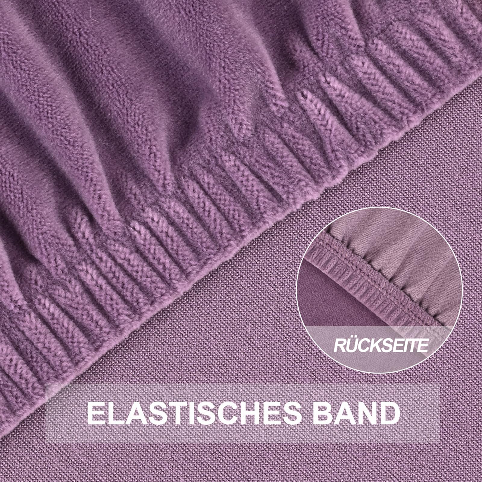 Alishomtll - Fundas elásticas de terciopelo para sillas, juego de 6 fundas, para sillas de columpio, fundas lavables, protección para sillas para cocina, restaurante, hotel, banquete, boda (gris lila